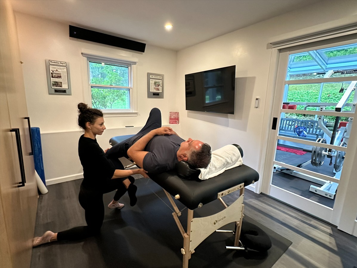 Assisted stretching session supporting recovery and mobility in Stamford, CT