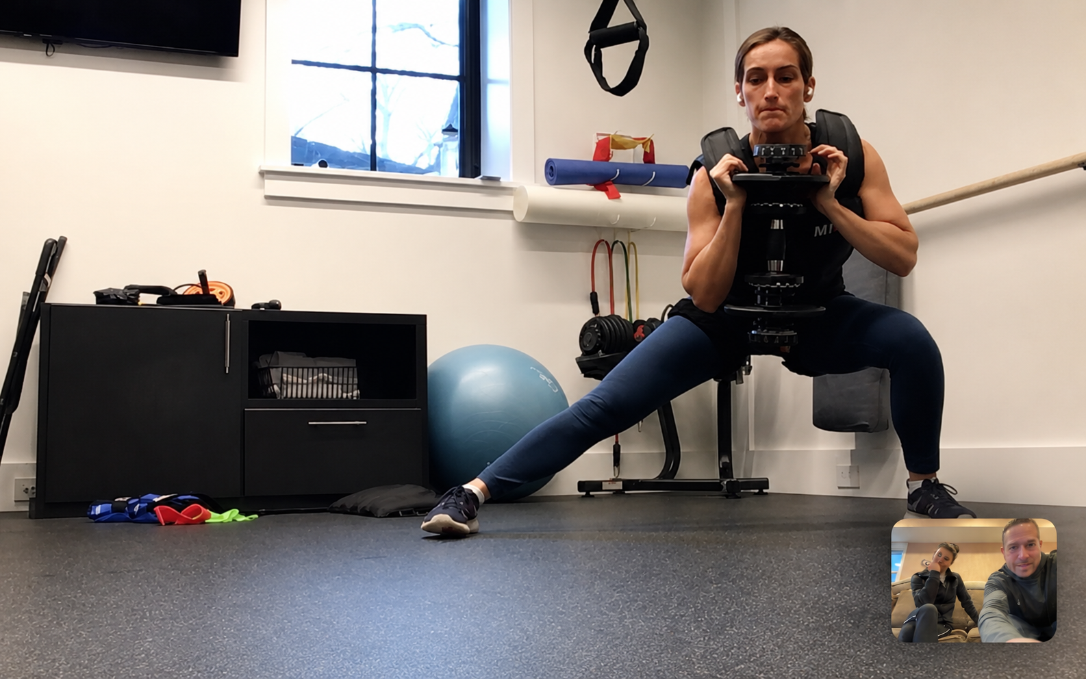 Private one-on-one virtual personal training session