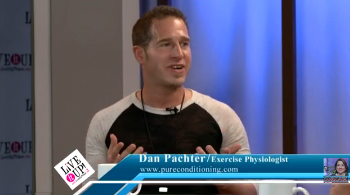 Pure Conditioning founder discussing fitness and exercise physiology during a Live It Up with Donna Drake interview