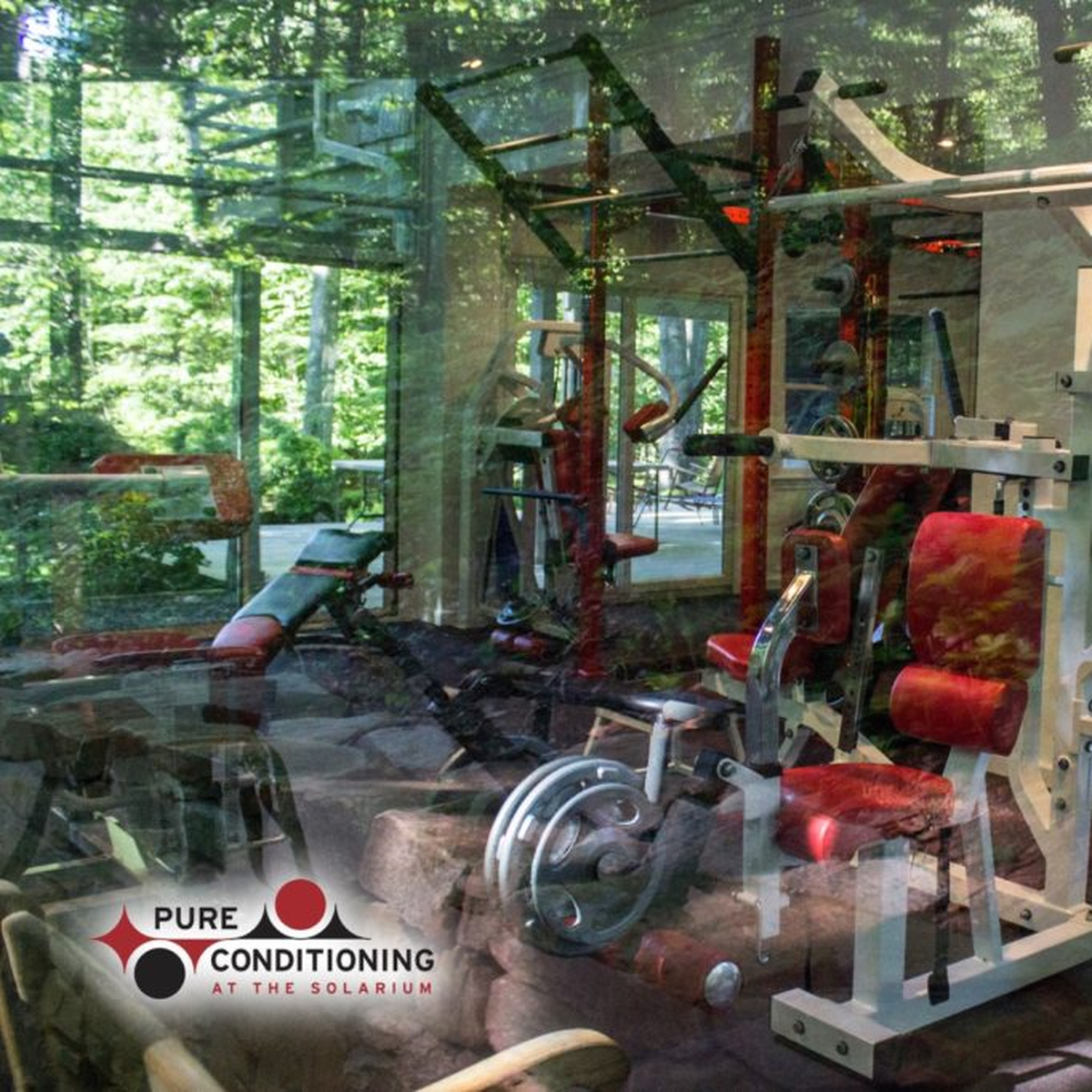 Custom strength training equipment inside Pure Conditioning at the Solarium in Stamford, Connecticut